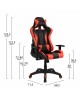 ΚΑΡΕΚΛΑ ΓΡΑΦΕΙΟΥ GAMING HM1062.01 SPEED ΜΑΥΡΟ ΚΟΚΚΙΝΟ PU 68,5 x 71,5 x 133,5 εκ.