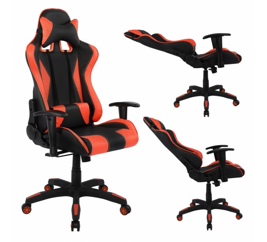 ΚΑΡΕΚΛΑ ΓΡΑΦΕΙΟΥ GAMING HM1062.01 SPEED ΜΑΥΡΟ ΚΟΚΚΙΝΟ PU 68,5 x 71,5 x 133,5 εκ.