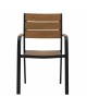 ΠΟΛΥΘΡΟΝΑ ΑΛΟΥΜΙΝΙΟΥ SAGA ΑΝΘΡΑΚΙ ΜΕ POLYWOOD HM5127.02 55x56x85Υεκ.