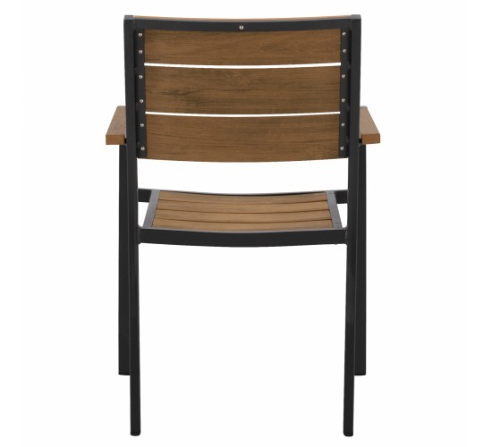 ΠΟΛΥΘΡΟΝΑ ΑΛΟΥΜΙΝΙΟΥ SAGA ΑΝΘΡΑΚΙ ΜΕ POLYWOOD HM5127.02 55x56x85Υεκ.