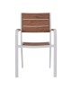 ΠΟΛΥΘΡΟΝΑ ΑΛΟΥΜΙΝΙΟΥ SAGA ΛΕΥΚΗ ΜΕ POLYWOOD HM5127.01 55x56x85Υ εκ.