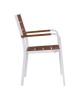 ΠΟΛΥΘΡΟΝΑ ΑΛΟΥΜΙΝΙΟΥ SAGA ΛΕΥΚΗ ΜΕ POLYWOOD HM5127.01 55x56x85Υ εκ.
