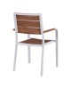 ΠΟΛΥΘΡΟΝΑ ΑΛΟΥΜΙΝΙΟΥ SAGA ΛΕΥΚΗ ΜΕ POLYWOOD HM5127.01 55x56x85Υ εκ.