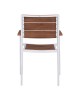 ΠΟΛΥΘΡΟΝΑ ΑΛΟΥΜΙΝΙΟΥ SAGA ΛΕΥΚΗ ΜΕ POLYWOOD HM5127.01 55x56x85Υ εκ.