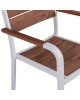 ΠΟΛΥΘΡΟΝΑ ΑΛΟΥΜΙΝΙΟΥ SAGA ΛΕΥΚΗ ΜΕ POLYWOOD HM5127.01 55x56x85Υ εκ.