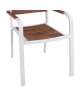ΠΟΛΥΘΡΟΝΑ ΑΛΟΥΜΙΝΙΟΥ SAGA ΛΕΥΚΗ ΜΕ POLYWOOD HM5127.01 55x56x85Υ εκ.