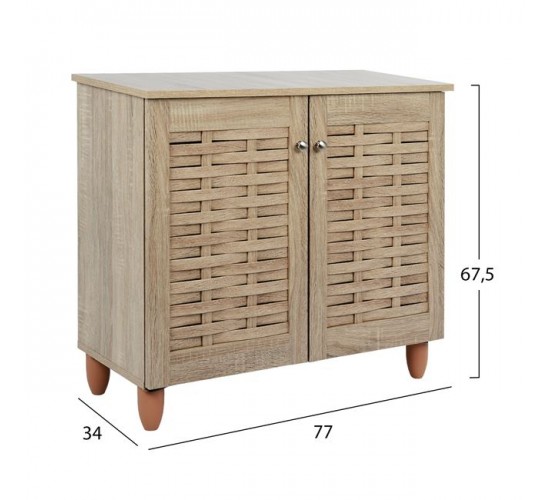 ΠΑΠΟΥΤΣΟΘΗΚΗ-ΝΤΟΥΛΑΠΙ ΞΥΛΙΝΗ CASSIOPE HM2208.02 SONAMA 77Χ34Χ67.5Υεκ.