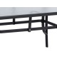 ΤΡΑΠΕΖΙ BRUNO 150X90Χ72Υεκ. ΓΚΡΙ ΜΕΤΑΛΛΙΚΟ ΜΕ ΓΥΑΛΙΝΗ ΕΠΙΦΑΝΕΙΑ HM5145.01
