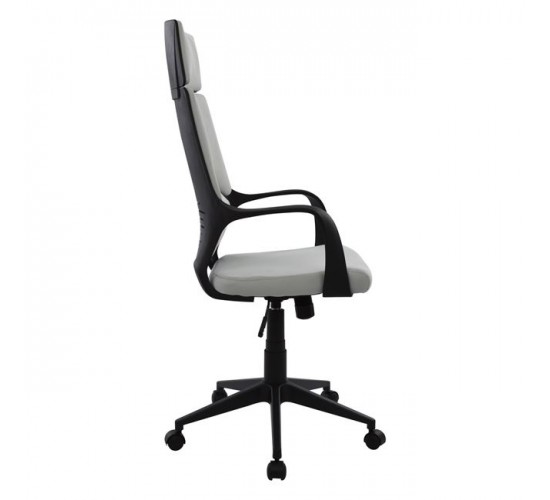 ΚΑΡΕΚΛΑ ΓΡΑΦΕΙΟΥ ANIVIA HM1073.21 ΓΚΡΙ & ΣΚΕΛΕΤΟ ΜΑΥΡΟ 64x61x127 cm