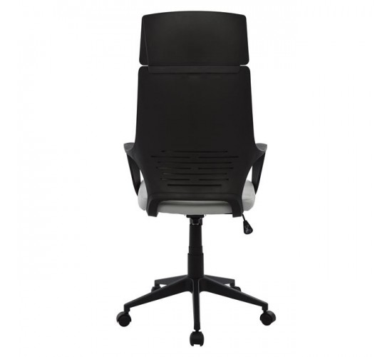 ΚΑΡΕΚΛΑ ΓΡΑΦΕΙΟΥ ANIVIA HM1073.21 ΓΚΡΙ & ΣΚΕΛΕΤΟ ΜΑΥΡΟ 64x61x127 cm