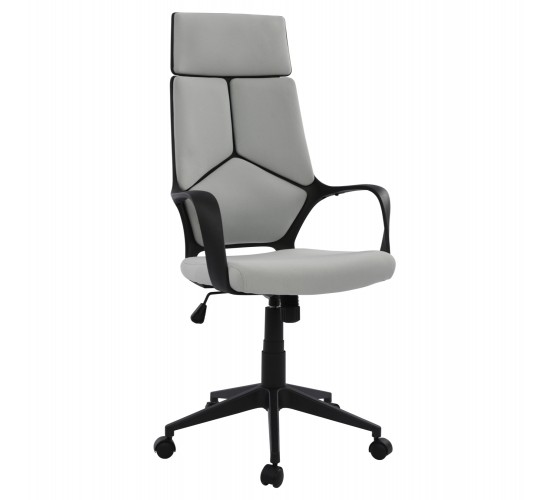 ΚΑΡΕΚΛΑ ΓΡΑΦΕΙΟΥ ANIVIA HM1073.21 ΓΚΡΙ & ΣΚΕΛΕΤΟ ΜΑΥΡΟ 64x61x127 cm