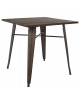 ΤΡΑΠΕΖΙ ΜΕΤΑΛΛΙΚΟ ΣΕ ΧΡΩΜΑ RUSTY ΚΑΙ ΞΥΛΟ HM0611.04 80x80x76εκ