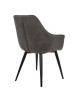 ΠΟΛΥΘΡΟΝΑ MANDO HM8006.10 ΜΕ ΓΚΡΙ NUBUCK ΥΦΑΣΜΑ 60x60x84 εκ.