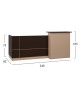 ΓΡΑΦΕΙΟ ΥΠΟΔΟΧΗΣ DALTON HM2068.01 ΜΕΛΑΜΙΝΗ ΣΕ WENGE-ΜΠΕΖ 240x80x106Υεκ.