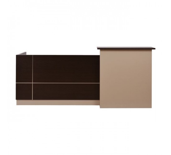 ΓΡΑΦΕΙΟ ΥΠΟΔΟΧΗΣ DALTON HM2068.01 ΜΕΛΑΜΙΝΗ ΣΕ WENGE-ΜΠΕΖ 240x80x106Υεκ.