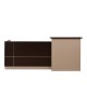 ΓΡΑΦΕΙΟ ΥΠΟΔΟΧΗΣ DALTON HM2068.01 ΜΕΛΑΜΙΝΗ ΣΕ WENGE-ΜΠΕΖ 240x80x106Υεκ.