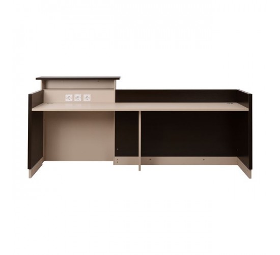 ΓΡΑΦΕΙΟ ΥΠΟΔΟΧΗΣ DALTON HM2068.01 ΜΕΛΑΜΙΝΗ ΣΕ WENGE-ΜΠΕΖ 240x80x106Υεκ.
