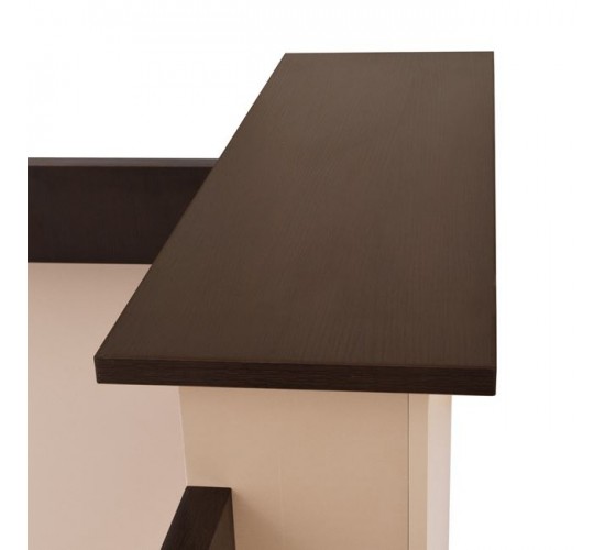ΓΡΑΦΕΙΟ ΥΠΟΔΟΧΗΣ DALTON HM2068.01 ΜΕΛΑΜΙΝΗ ΣΕ WENGE-ΜΠΕΖ 240x80x106Υεκ.