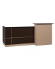 ΓΡΑΦΕΙΟ ΥΠΟΔΟΧΗΣ DALTON HM2068.01 ΜΕΛΑΜΙΝΗ ΣΕ WENGE-ΜΠΕΖ 240x80x106Υεκ.