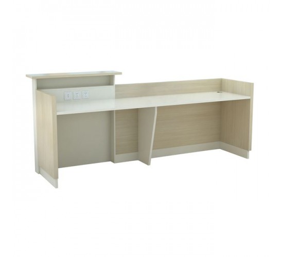 ΓΡΑΦΕΙΟ ΥΠΟΔΟΧΗΣ DALTON HM2068.02 ΜΕΛΑΜΙΝΗ ΣΕ SONAMA-ΜΠΕΖ 240x80x106Υεκ.