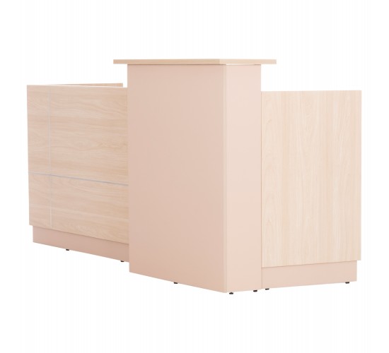 ΓΡΑΦΕΙΟ ΥΠΟΔΟΧΗΣ DALTON HM2068.02 ΜΕΛΑΜΙΝΗ ΣΕ SONAMA-ΜΠΕΖ 240x80x106Υεκ.
