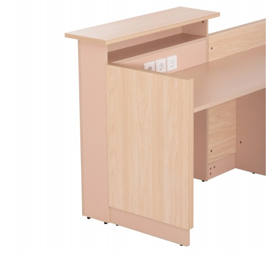 ΓΡΑΦΕΙΟ ΥΠΟΔΟΧΗΣ DALTON HM2068.02 ΜΕΛΑΜΙΝΗ ΣΕ SONAMA-ΜΠΕΖ 240x80x106Υεκ.