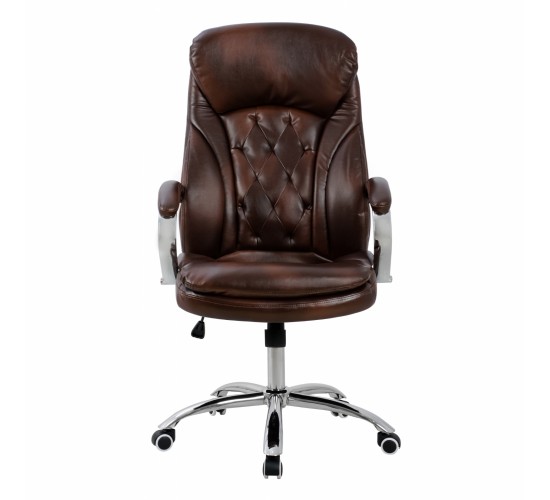 ΚΑΡΕΚΛΑ ΓΡΑΦΕΙΟΥ LANISHA HM1099.09 ΚΑΦΕ 65x73x125cm