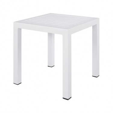 ΤΡΑΠΕΖΙ ΑΛΟΥΜΙΝΙΟΥ QIANA HM5402.01 ΛΕΥΚΟ 45x45x45,5Υ εκ.