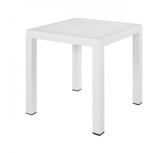 ΤΡΑΠΕΖΙ ΑΛΟΥΜΙΝΙΟΥ QIANA HM5402.01 ΛΕΥΚΟ 45x45x45,5 εκ.