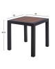 ΤΡΑΠΕΖΙ ΑΛΟΥΜΙΝΙΟΥ SABRA HM5403.02 ΓΚΡΙ ΜΕ POLYWOOD 45Χ45X45,5Yεκ.