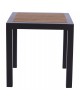 ΤΡΑΠΕΖΙ ΑΛΟΥΜΙΝΙΟΥ SABRA HM5403.02 ΓΚΡΙ ΜΕ POLYWOOD 45Χ45X45,5Yεκ.