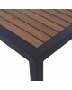ΤΡΑΠΕΖΙ ΑΛΟΥΜΙΝΙΟΥ SABRA HM5403.02 ΓΚΡΙ ΜΕ POLYWOOD 45Χ45X45,5Yεκ.