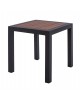 ΤΡΑΠΕΖΙ ΑΛΟΥΜΙΝΙΟΥ SABRA HM5403.02 ΓΚΡΙ ΜΕ POLYWOOD 45Χ45X45,5Yεκ.
