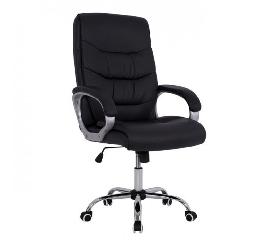 ΚΑΡΕΚΛΑ ΓΡΑΦΕΙΟΥ ZAMORA HM1087.01 ΣΕ ΜΑΥΡΟ ΧΡΩΜΑ 65x68x120 εκ.