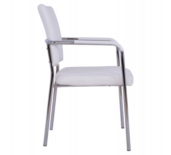 ΚΑΡΕΚΛΑ QUESTA ΜΕ ΜΠΡΑΤΣΑ HM1070.02 ΛΕΥΚΗ 56,5x59x85 cm