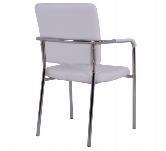 ΚΑΡΕΚΛΑ QUESTA ΜΕ ΜΠΡΑΤΣΑ HM1070.02 ΛΕΥΚΗ 56,5x59x85 cm