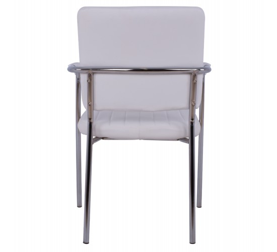 ΚΑΡΕΚΛΑ QUESTA ΜΕ ΜΠΡΑΤΣΑ HM1070.02 ΛΕΥΚΗ 56,5x59x85 cm