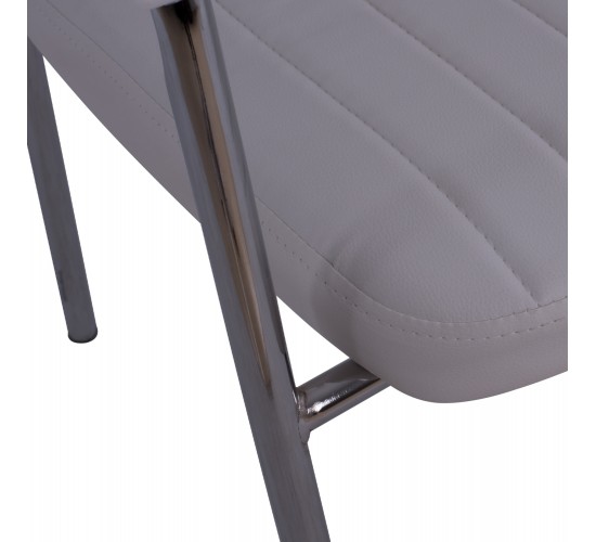 ΚΑΡΕΚΛΑ QUESTA ΜΕ ΜΠΡΑΤΣΑ HM1070.02 ΛΕΥΚΗ 56,5x59x85 cm