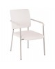 ΚΑΡΕΚΛΑ QUESTA ΜΕ ΜΠΡΑΤΣΑ HM1070.02 ΛΕΥΚΗ 56,5x59x85 cm