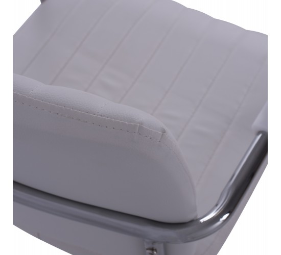 ΚΑΡΕΚΛΑ QUESTA ΜΕ ΜΠΡΑΤΣΑ HM1070.02 ΛΕΥΚΗ 56,5x59x85 cm