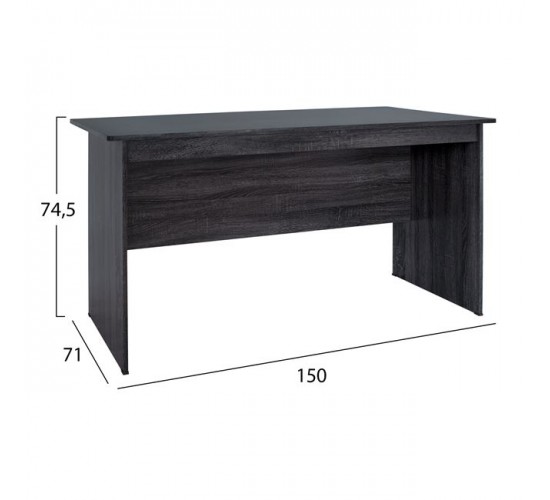 ΓΡΑΦΕΙΟ ΜΕΛΑΜΙΝΗΣ HAYDEN 150x71x74,5 HM2284.01 ΣΕ ΑΝΘΡΑΚΙ ΧΡΩΜΑ