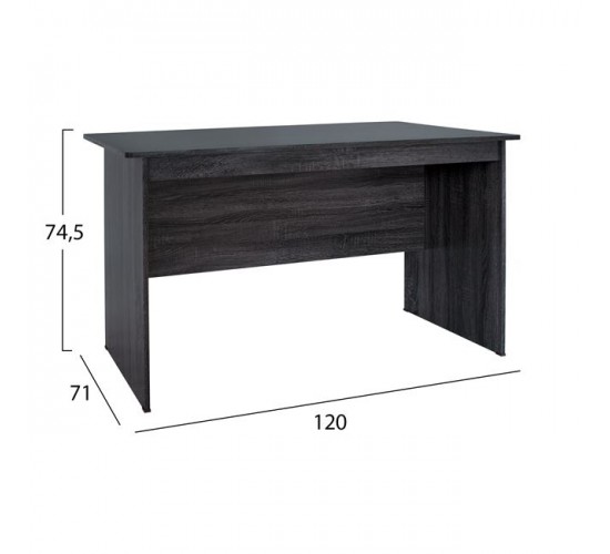 ΓΡΑΦΕΙΟ ΜΕΛΑΜΙΝΗΣ HAYDEN 120x71x74,5 HM2285.01 ΣΕ ΑΝΘΡΑΚΙ ΧΡΩΜΑ