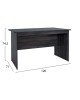 ΓΡΑΦΕΙΟ ΜΕΛΑΜΙΝΗΣ HAYDEN 120x71x74,5 HM2285.01 ΣΕ ΑΝΘΡΑΚΙ ΧΡΩΜΑ