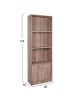 ΒΙΒΛΙΟΘΗΚΗ ΜΕΛΑΜΙΝΗΣ HAYDEN HM2269.02 ΣΕ ΧΡΩΜΑ SONAMA 60x30x174Υεκ.