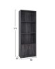 ΒΙΒΛΙΟΘΗΚΗ ΜΕΛΑΜΙΝΗΣ HAYDEN HM2269.01 ΣΕ ΑΝΘΡΑΚΙ ΧΡΩΜΑ 60x30x174 εκ.