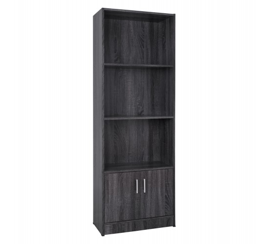 ΒΙΒΛΙΟΘΗΚΗ ΜΕΛΑΜΙΝΗΣ HAYDEN HM2269.01 ΣΕ ΑΝΘΡΑΚΙ ΧΡΩΜΑ 60x30x174 εκ.