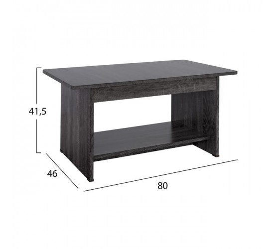 ΤΡΑΠΕΖΑΚΙ ΣΑΛΟΝΙΟΥ HAYDEN HM2286.01 ΣΕ ΑΝΘΡΑΚΙ ΧΡΩΜΑ 80x41,5x46