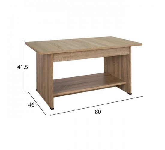 ΤΡΑΠΕΖΑΚΙ ΣΑΛΟΝΙΟΥ HAYDEN HM2286.02 ΣΕ ΧΡΩΜΑ SONAMA 80x46x41,5