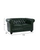 ΚΑΝΑΠΕΣ 2ΘΕΣΙΟΣ T.CHESTERFIELD HM3010.08 ΤΕΧΝΟΔΕΡΜΑ ΚΥΠΑΡΙΣΣΙ 150x90x72 εκ. 2θέσιος