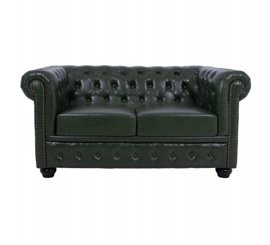 ΚΑΝΑΠΕΣ 2ΘΕΣΙΟΣ T.CHESTERFIELD HM3010.08 ΤΕΧΝΟΔΕΡΜΑ ΚΥΠΑΡΙΣΣΙ 150x90x72 εκ. 2θέσιος